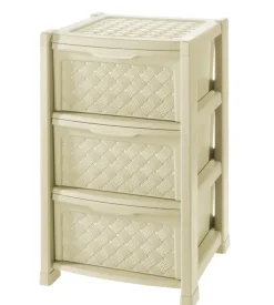 Cassettiera 3 cassetti "arianna" in polipropilene 39x38x61 cm