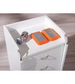 Cassettiera 4 cassetti bianca, 40x36x65 cm