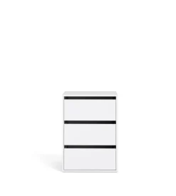 Cassettiera 3 cassetti bianca, 39,9x70,2x51cm