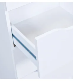 Cassettiera bianca 4 cassetti, 41x40x92 cm