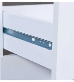 Cassettiera bianca 6 cassetti, 120x40x51 cm