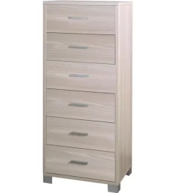 Cassettiera con 6 cassetti colore olmo chiaro