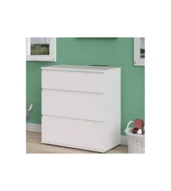Cassettiera "nova" con 3 cassetti bianca, 76x83x40 cm