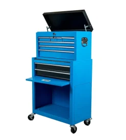 Cassettiera porta attrezzi easy system in metallo con ruote e cassettiera movibile 61,6x33x108,2 cm