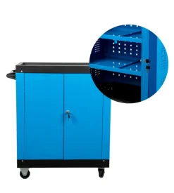 Cassettiera porta attrezzi easy system 3 ripiani con ruote e maniglia 65x38x72 cm