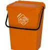 Cassonetto in plastica gialla con coperchio per raccolta differenziata, 35 lt