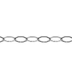 Catena cattedrale pretagliata ø 2 mm. in acciaio nichelato 2,5 mt.