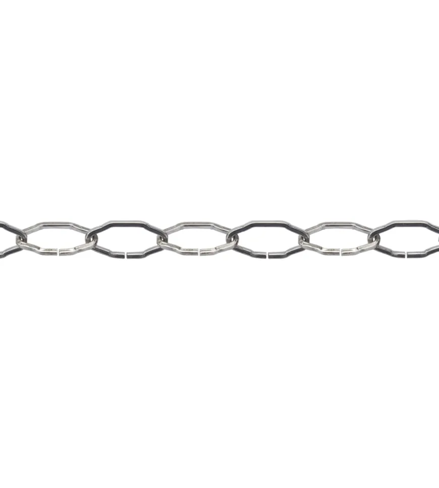 Catena cattedrale pretagliata ø 2 mm. in acciaio nichelato 2,5 mt.