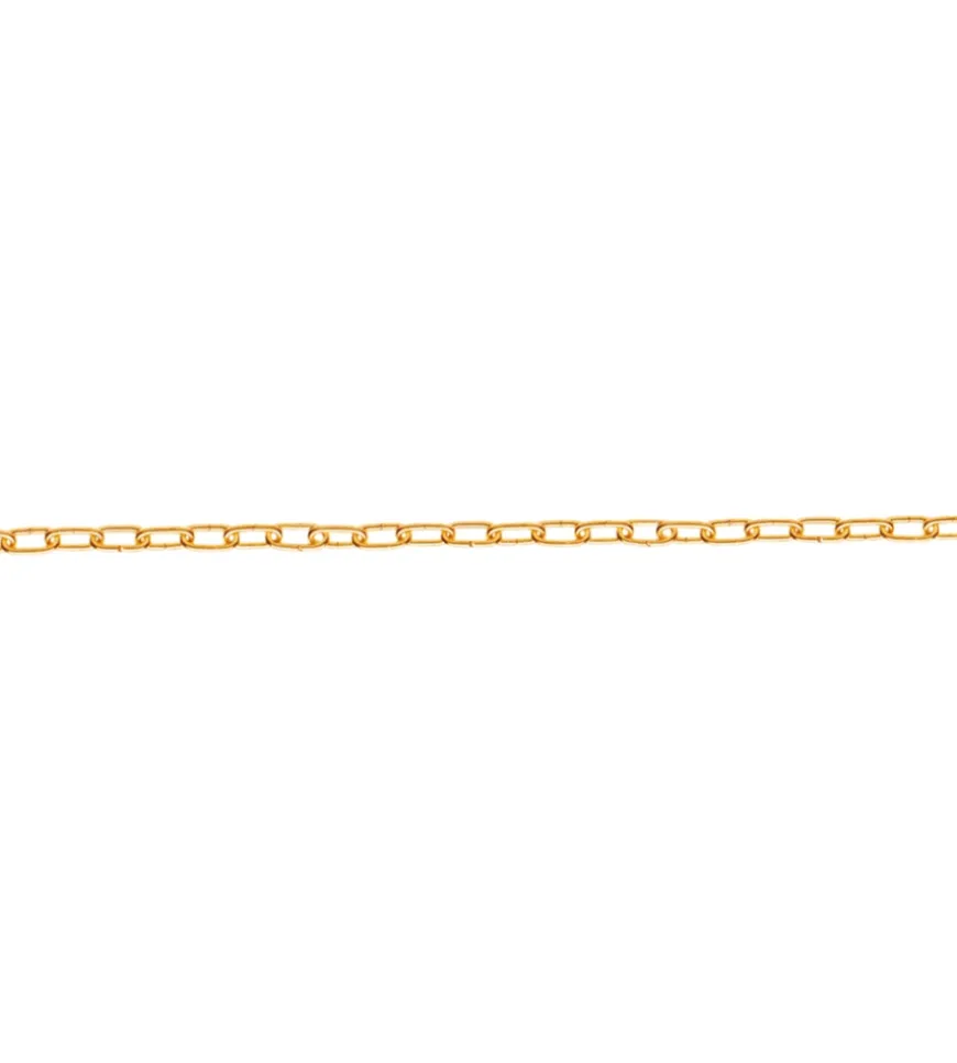 Catena forzatina pretagliata ø 1,3 mm. in acciao ottonato 2,5 mt.