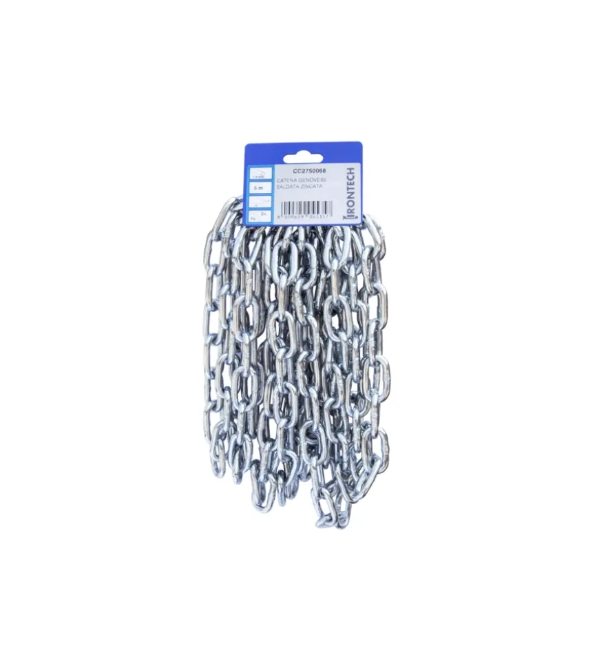 Catena genovese pretagliata ø 6 mm. in acciaio zincato 5 mt.