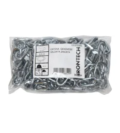 Catena genovese pretagliata ø 5 mm. in acciaio zincato 2,5 mt.