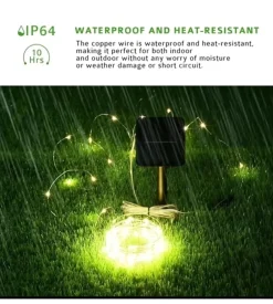 Catena luminosa led solare con pannello 1,2 v, 10 metri