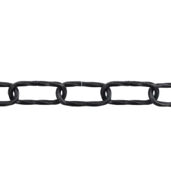 Catena ritorta pretagliata ø 4 mm. in acciaio nero 2,5 mt.