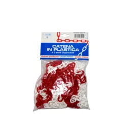 Catena segnaletica - bianco/rosso - 5 mt.
