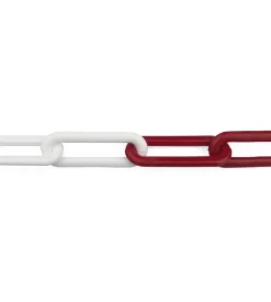 Catena segnaletica pretagliata ø 6 mm. in plastica bianco/rosso 2,5 mt.