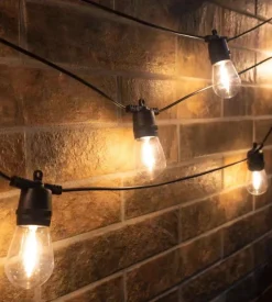 Catena solare da esterno eurogarden con 10 lampadine led a luce calda, luminosita' regolabile, 8 modalita' 5w 7 mt