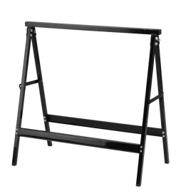 Cavalletto da lavoro pieghevole essenza in acciaio colore nero con portata massima di 100 kg 37x78x76 cm