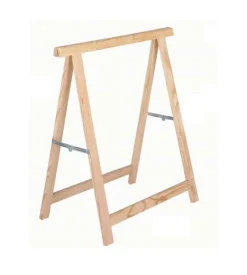 Cavalletto pieghevole in legno di pino grezzo, 73,5x74 cm