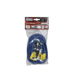 Cavo elastico ø 8 x 1500 mm. con ganci in alluminio a moschettone 2 pz.