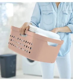 Cesta portabiancheria "jona" colore rosa da 39 litri