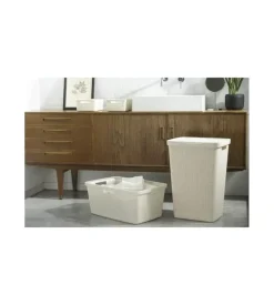 Cesta portabiancheria "jute" keter bianco - 59x39x26 cm