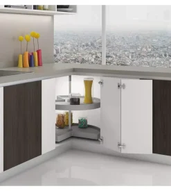 Cestello "3/4" grigio girevole 270° per mobile da 80 cm