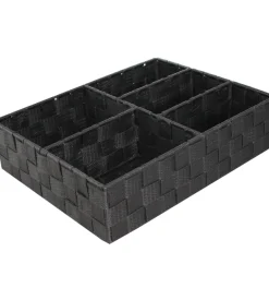 Cesto 5 scomparti grigio 32x25x8