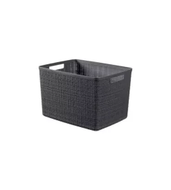 Cesto "jute" keter nero - 36,2x28,2x23 cm