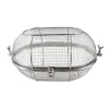 Cesto ovale girarrosto per barbecue kamado bono "grande limited" 38x27x16 cm