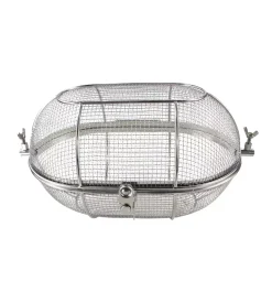 Cesto ovale girarrosto per barbecue kamado bono "grande limited" 38x27x16 cm