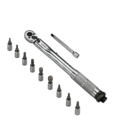 Chiave dinamometrica lampa con cricchetto reversibile, 9 adattatori