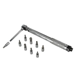 Chiave dinamometrica lampa con cricchetto reversibile, 9 adattatori