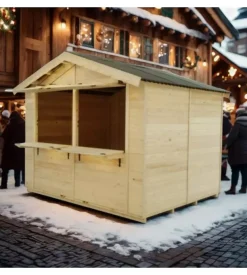 Chiosco in legno da esterno habrita "sylva 3624" 375x274x240 cm