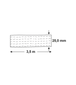 Cinghia di ancoraggio 245 kg. con tenditore e cinghia con gancio 25 mm. x 3,5 mt.