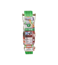 Cinghia di ancoraggio 2000 kg. 38 mm. x 5 mt. con tenditore