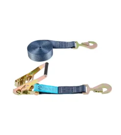 Cinghia di ancoraggio 4000 kg. con tenditore e cinghia con gancio a moschettone 50 mm. x 8 mt.