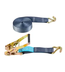 Cinghia di ancoraggio 5000 kg. con tenditore e cinghia con gancio 50 mm. x 8 mt.