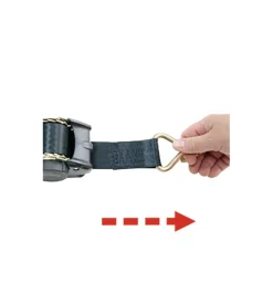 Cinghia di ancoraggio 600 kg. 25 mm. x 3,5 mt. con tenditore automatico a cricchetto