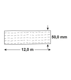 Cinghia di ancoraggio 4000 kg. con tenditore e cinghia con gancio 50 mm. x 12 mt.
