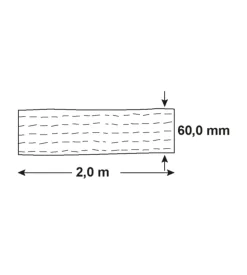 Cinghia di sollevamento 2000 kg. aperta con asole 60 mm. x 2 mt.