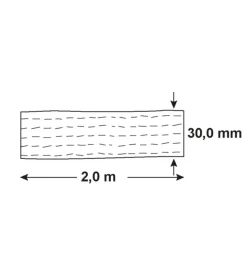 Cinghia di sollevamento 1000 kg. aperta con asole 30 mm. x 2 mt.