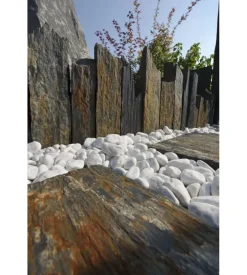 Ciottolo da esterno bianco carrara 40/60 mm, 20kg.