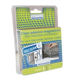 Clips adesive magnetiche per zanzariere a rete 12 pezzi