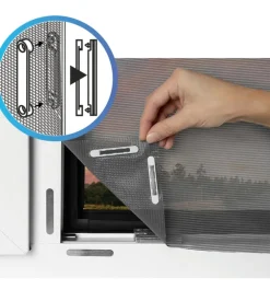 Clips adesive magnetiche per zanzariere a rete 12 pezzi