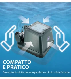 Clorinatore salino per elettrolisi gre per piscina da 50 m³ 10 gr/h