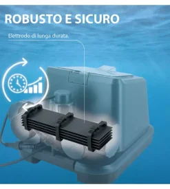 Clorinatore salino per elettrolisi gre per piscina da 50 m³ 10 gr/h