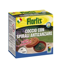 Coccio contenitore flortis con 10 spirali antizanzare
