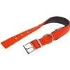 Collare in nylon mod. c25/45 imbottito per cane in colorazione arancione.