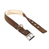 Collare in nylon modello c25/45 imbottito per cane in colorazione marrone.