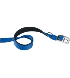 Collare in nylon morbido e imbottito modello ny cs630 per cane di colore blu.